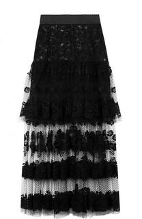 Двухъярусная кружевная юбка-макси Dolce &amp; Gabbana