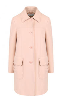 Однотонное пальто прямого кроя с карманами REDVALENTINO