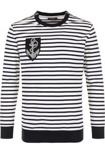 Хлопковый свитшот в контрастную полоску Balmain