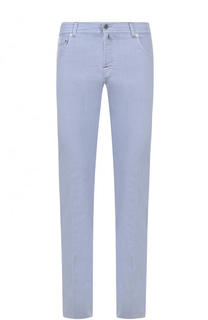 Хлопковые брюки прямого кроя Kiton