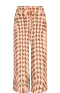 Укороченные шелковые брюки с пижамном стиле Bally