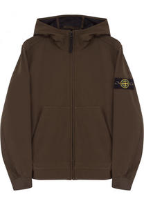 Ветровка с капюшоном и накладными карманами Stone Island