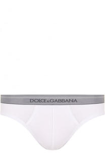Хлопковые брифы с широкой резинкой Dolce &amp; Gabbana