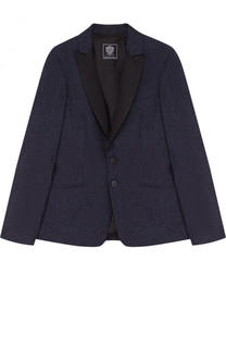 Однобортный пиджак из хлопка и шерсти Dal Lago