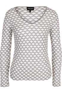 Приталенный пуловер с V-образным вырезом Giorgio Armani
