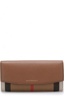 Кошелек с кожаной отделкой в клетку House Check Burberry
