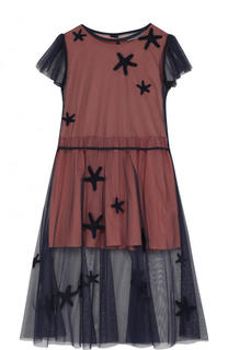 Полупрозрачное платье-миди с вышивкой Stella McCartney