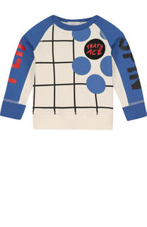 Хлопковый свитшот с принтом и нашивкой Stella McCartney