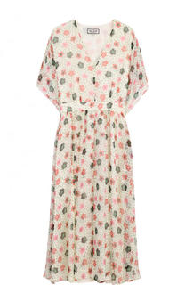 Приталенное шелковое платье с цветочным принтом Paul&amp;Joe