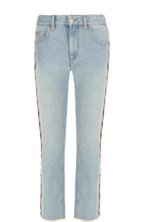 Джинсы прямого кроя с контрастными лампасами Isabel Marant Etoile