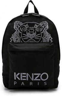 Текстильный рюкзак с контрастной вышивкой Kenzo