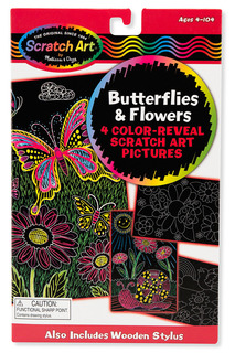 Scrach art Цветы и бабочки Melissa & Doug