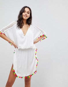 Пляжное платье с кисточками Anmol - Белый