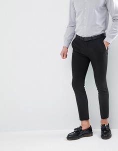 Черные укороченные строгие брюки скинни ASOS - Черный