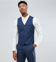 Синий приталенный жилет ASOS TALL - Синий