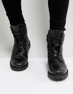 Кожаные ботинки со шнуровкой Zign - Черный