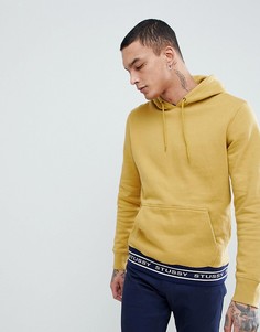 Желтый жаккардовый худи в рубчик Stussy - Желтый