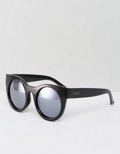 Солнцезащитные очки с сиреневыми затемненными стеклами Quay Australia - Черный