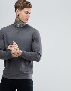 Темно-серый меланжевый свитшот ASOS - Серый