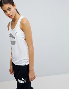 Белая майка с логотипом Puma - Белый