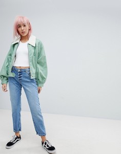 Куртка в стиле милитари с воротником борг ASOS - Зеленый