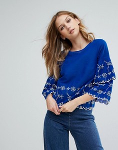 Блузка с вышивкой Vero Moda - Синий