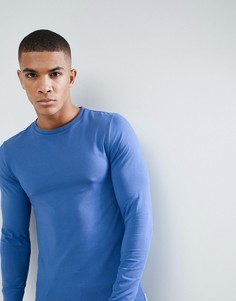 Синий облегающий лонгслив ASOS - Синий