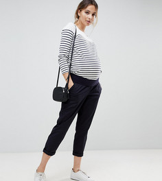 Темно-синие чиносы с посадкой под животом ASOS MATERNITY - Синий
