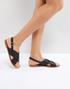 Кожаные сандалии ASOS FLICKER - Черный