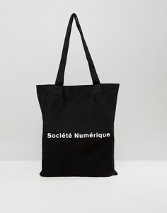 Сумка-тоут с принтом Societe Numerique ASOS - Черный