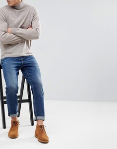 Темные суженные книзу джинсы ASOS - Синий