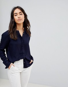 Рубашка без воротника Vero Moda - Темно-синий