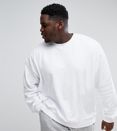 Белый свитшот оверсайз ASOS PLUS - Белый