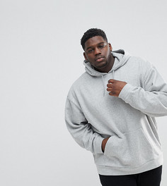 Серый меланжевый oversize-худи ASOS PLUS - Серый