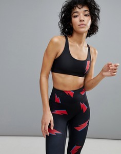 Бюстгальтер с принтом молнии Poprageous Bowie Aurora - Черный