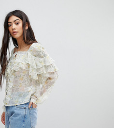 Блузка на пуговицах с цветочным принтом Fashion Union Petite - Мульти