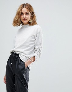 Свитшот с присборенной отделкой Vero Moda - Серый