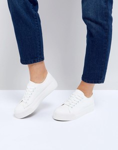 Кроссовки на платформе со шнуровкой New Look - Белый
