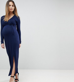 Платье макси с запахом ASOS MATERNITY NURSING - Темно-синий