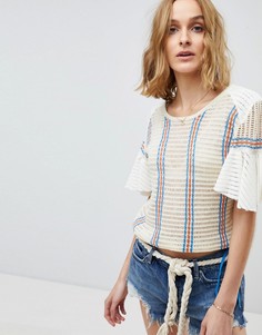 Футболка в полоску Free People - Белый