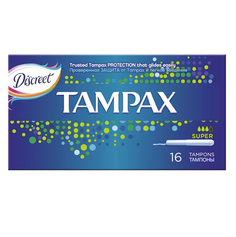 Тампоны с аппликатором `TAMPAX` Super 16 шт