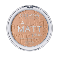 Пудра компактная для лица `CATRICE` ALL MATT PLUS матирующая тон 025 (песочно-бежевый)