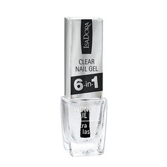 Средство по уходу за ногтями `ISADORA` CLEAR NAIL GEL универсальное 6 в 1 6 мл