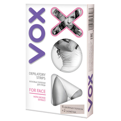 Полоски восковые для лица `VOX`  6 шт, 2 салфетки