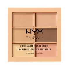 Набор консилеров для лица `NYX PROFESSIONAL MAKEUP` CONCEAL.CORRECT.CONTOUR 6 оттенков
