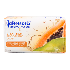 Мыло твердое `JOHNSONS` VITA-RICH смягчающее с экстрактом папайи 125 гр