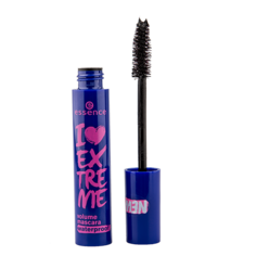 Тушь для ресниц `ESSENCE` I LOVE EXTREME VOLUME водостойкая объемная (черная)