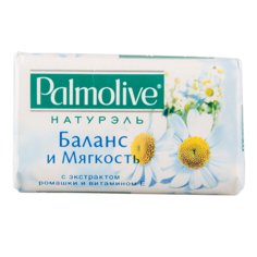 Мыло туалетное `PALMOLIVE` НАТУРЭЛЬ с экстрактом ромашки и витамином Е 90 гр