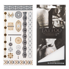 Татуировка для тела `GLOSSYBLOSSOM` FLASH JEWELRY TATTOO переводная (крылья, цепи, браслеты)