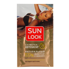 Салфетка-автозагар для лица и тела `SUN LOOK` для любого цвета кожи 1 шт